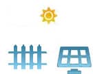 solar panel fence symbol